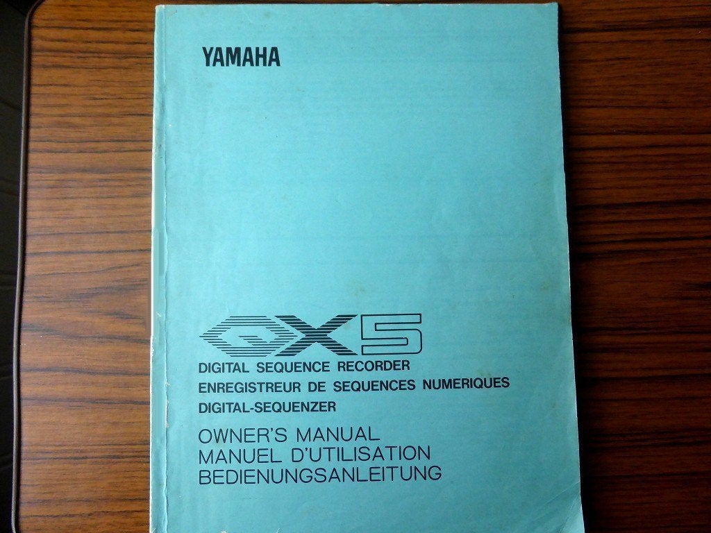 YAMAHA QX5 sequencer - Owners manual, Ophalen of Verzenden, Zo goed als nieuw, Keyboard of Synthesizer