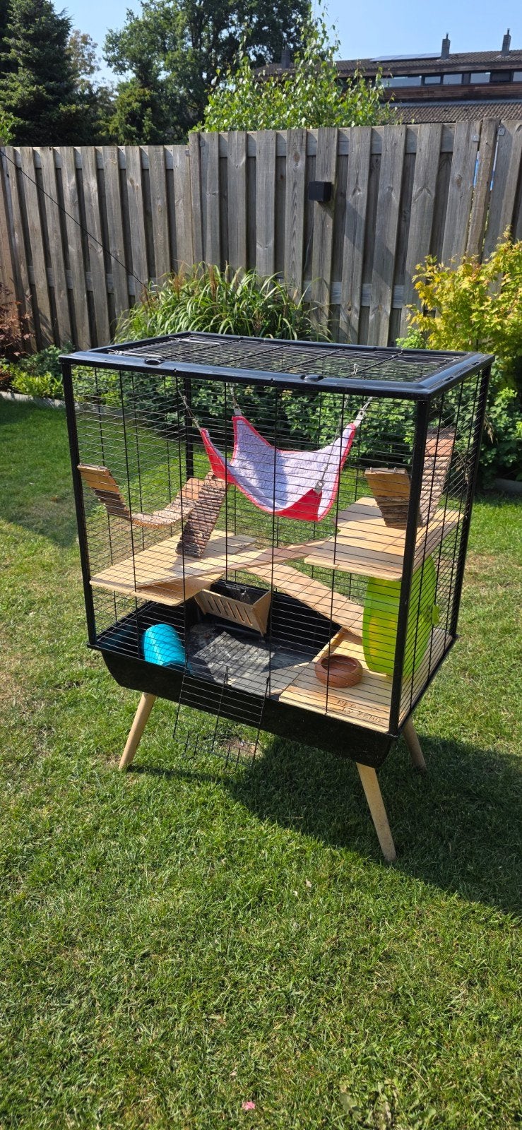 Knaagdierkooi Zolux Neo Muki Zwart – Ruime Kooi op Poten, Kooi, Gebruikt, 75 tot 110 cm, Ophalen
