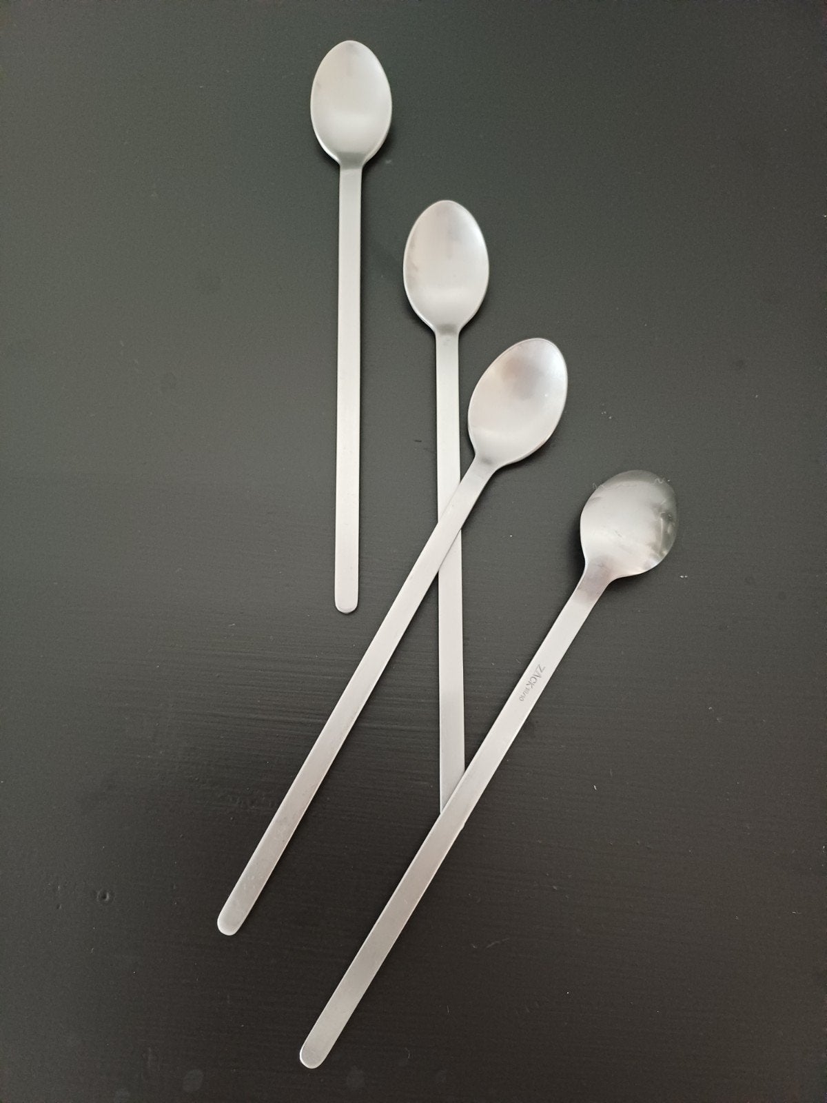 4 Zack RVS ijslepels - 21,5 cm lang, Ophalen of Verzenden, Zo goed als nieuw, Rvs of Chroom