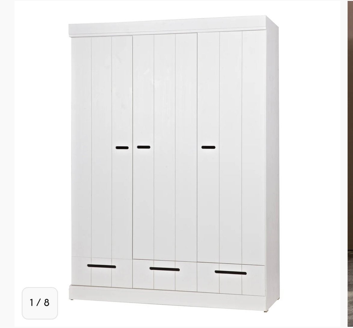 3 deurs connect kledingkast van woood, Huis en Inrichting, Ophalen, Gebruikt, 100 tot 150 cm, 50 tot 75 cm