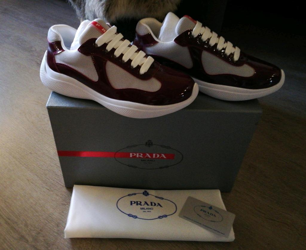 **NIEUW** Prada cup sneakers bordeaux rood maat 35, Ophalen, Jongen of Meisje, Schoenen, Nieuw