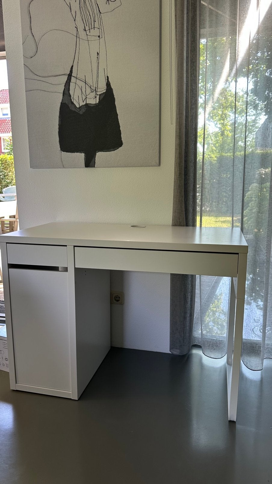 Ikea micke bureau, Huis en Inrichting, Slaapkamer | Stapelbedden en Hoogslapers, Ophalen, Eenpersoons, Minder dan 160 cm, Zo goed als nieuw