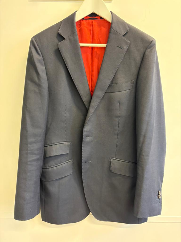 Suitsupply 50 blauw wol, Ophalen of Verzenden, Zo goed als nieuw, Maat 48/50 (M), Blauw