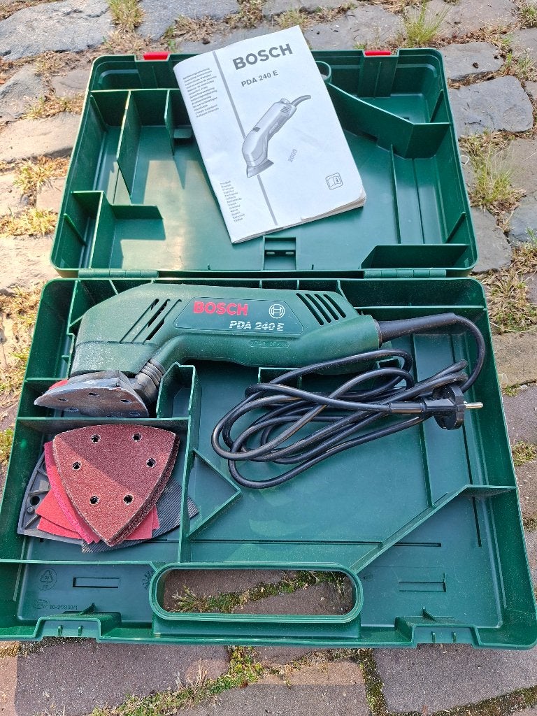 Schuurmachine Bosch PDA 240 E, Ophalen, Zo goed als nieuw, Minder dan 600 watt, Vlakschuurmachine