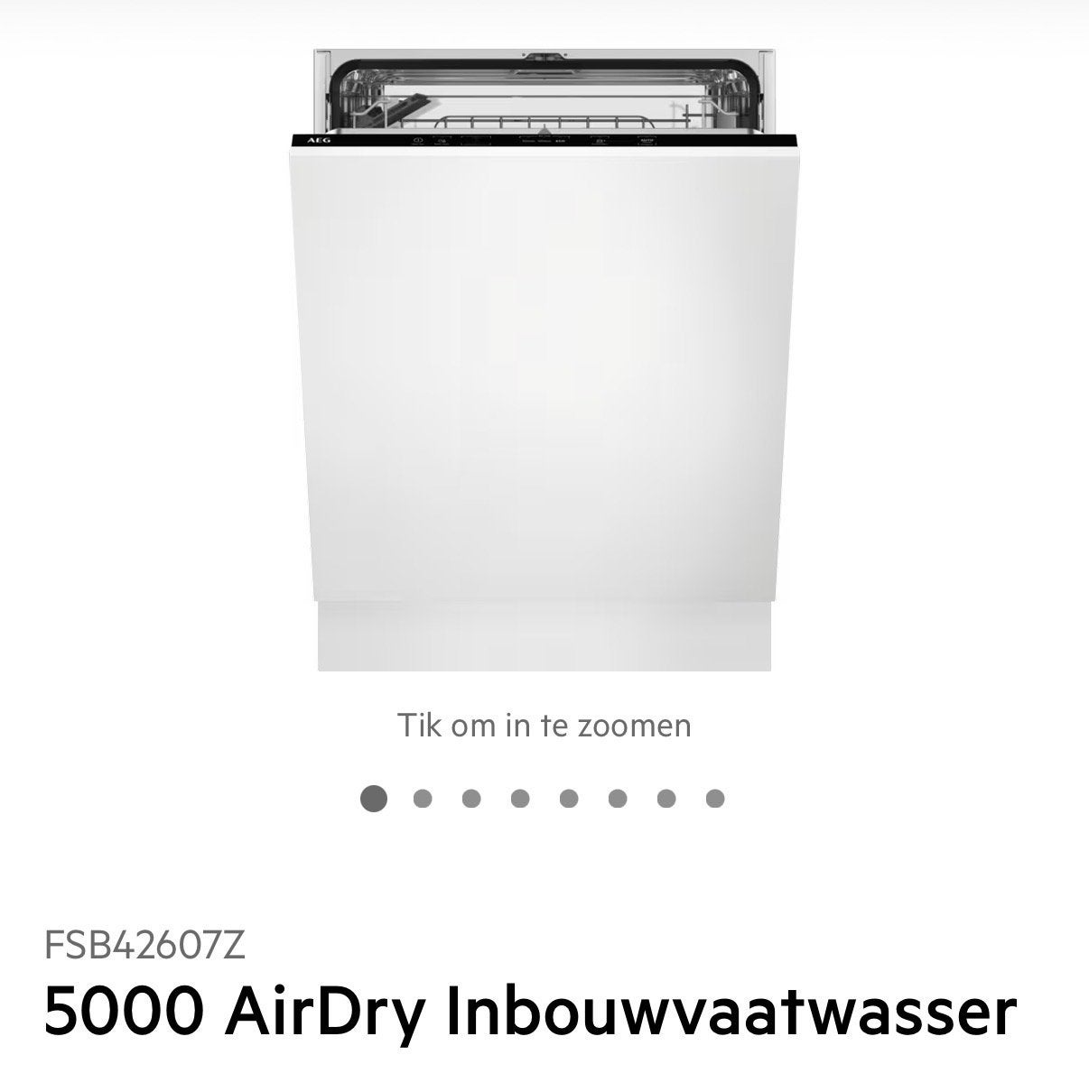 ***AEG FSB42607Z 5000 AirDry Inbouwvaatwasser Nieuw!!***, Ophalen, 60 cm of meer, Nieuw, Energieklasse A of zuiniger