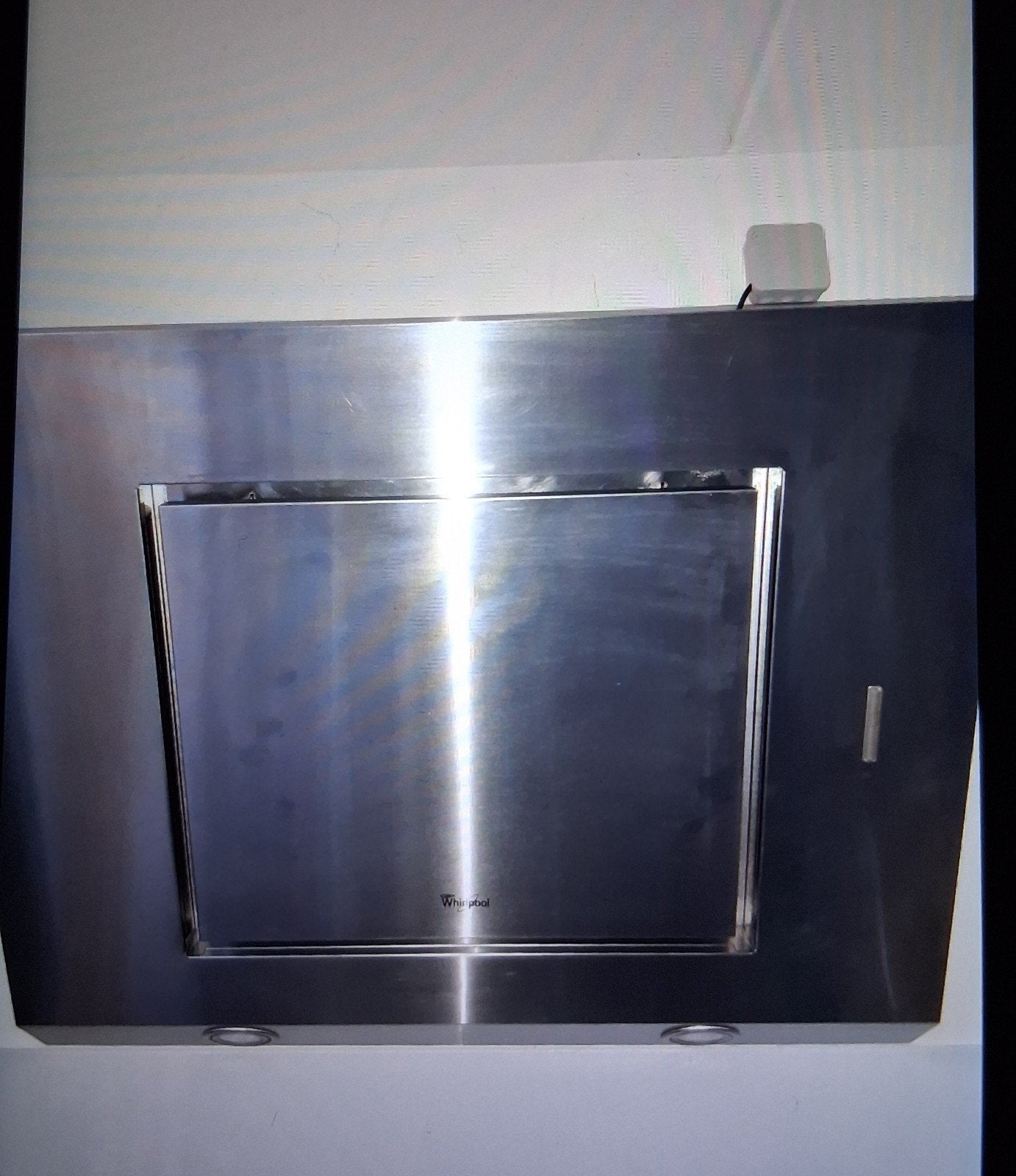 WHIRLPOOL GROTE AFZUIGKAP VOOR €100,-, Ophalen, Gebruikt, Wandschouwkap