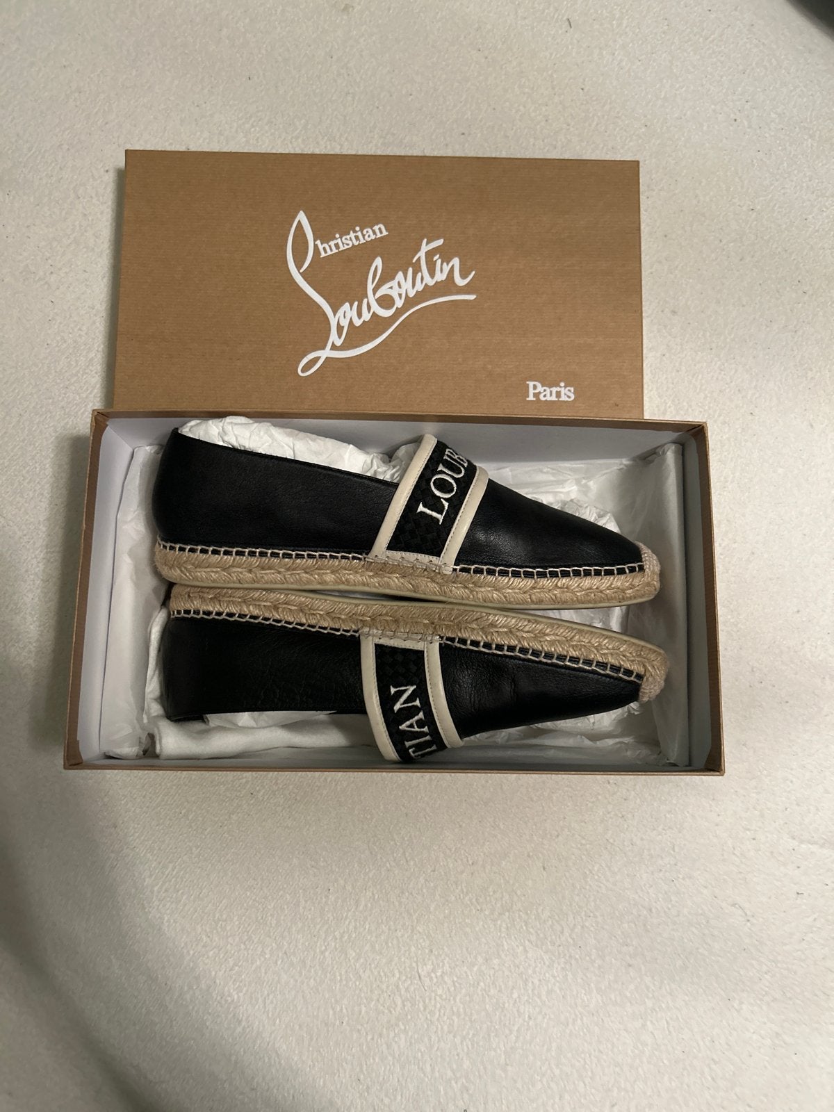 Christian Louboutin Nanjoletta Uomo Flat Espadrilles, Ophalen of Verzenden, Nieuw, Zwart, Espadrilles of Moccasins