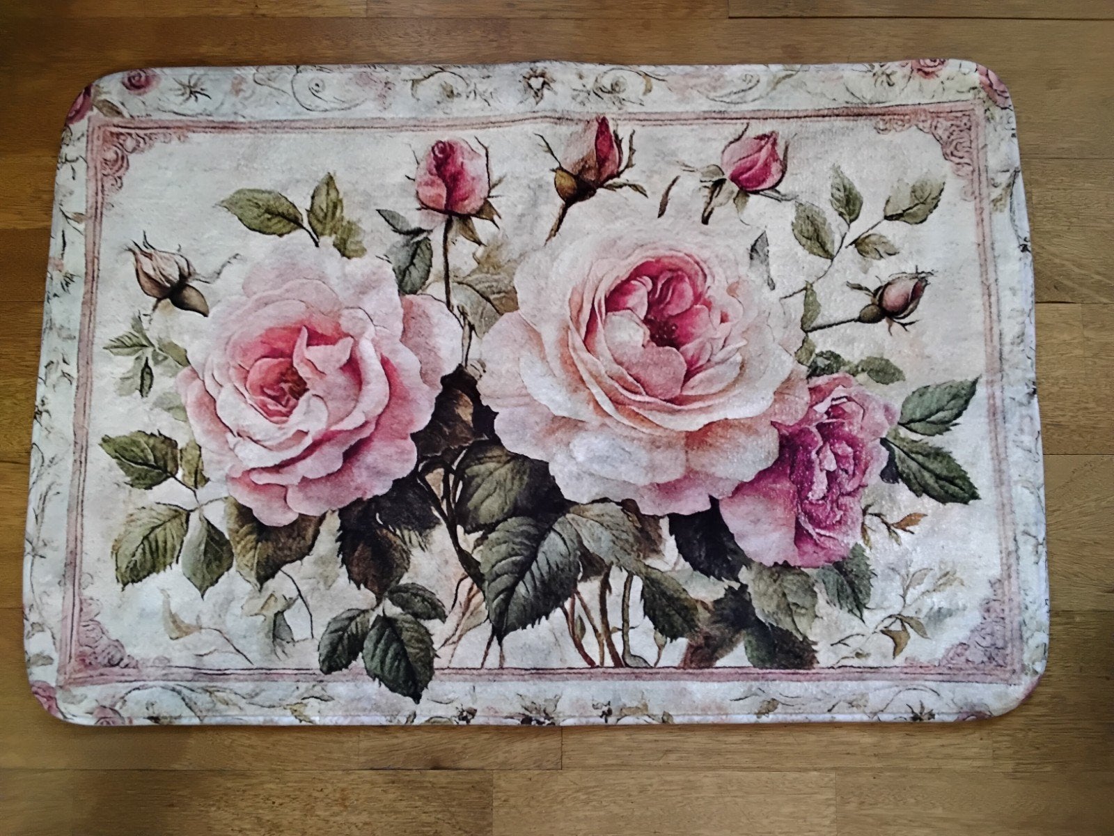 Kleedje nieuw vintage rozen antislip 60 x 90 cm, Huis en Inrichting, Woonaccessoires | Dienbladen, Ophalen of Verzenden, Nieuw
