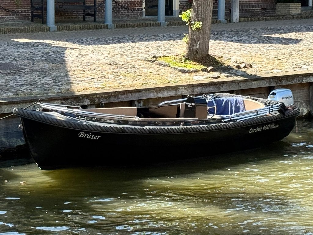 Corsiva 490 Tender Sloep Honda 20 PK Pega Trailer, Watersport en Boten, Ophalen, Tender, 5 m, Rondzit