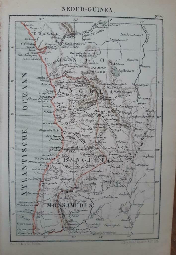 70 / Litho uit 1882 van J. Kuyper Neder Guinea, Antiek en Kunst, Kunst | Litho's en Zeefdrukken, Ophalen of Verzenden