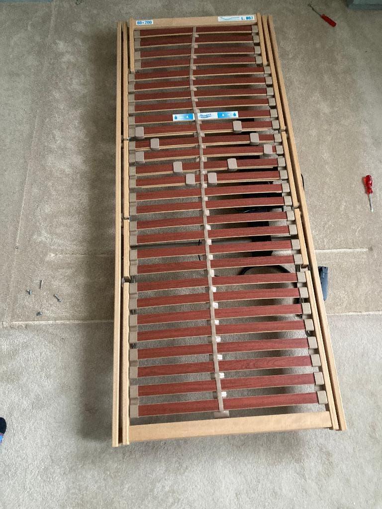 lattenbodem elektrische verstelbaar, Ophalen, Gebruikt, Eenpersoons, 80 cm