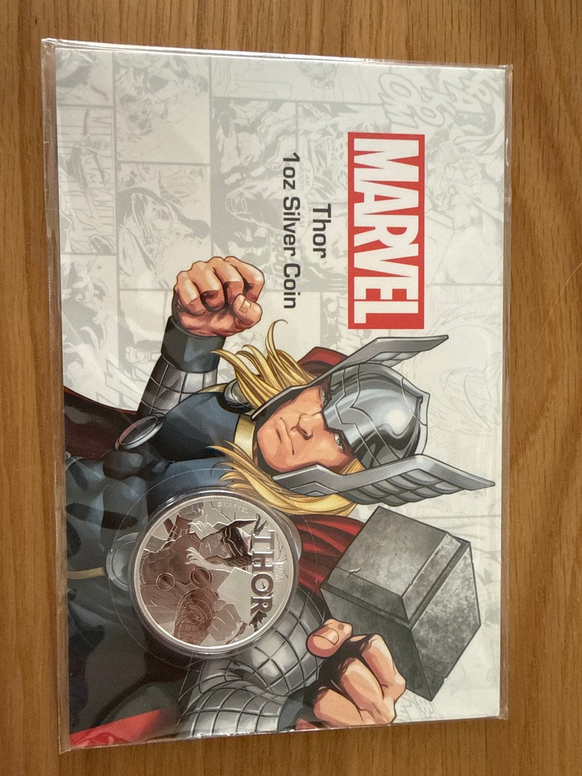 Marvel Thor 1 oz 999 Zilveren Munt - Nieuwstaat, Ophalen of Verzenden, Losse munt, Zilver