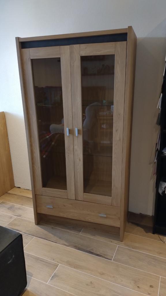 Vitrinekast met lampje 185 x 95 x 49 cm, Huis en Inrichting, Ophalen, 25 tot 50 cm, 50 tot 100 cm, 150 tot 200 cm