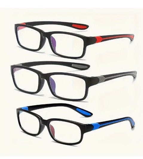 3 Leesbrillen met Blauwlichtfilter +4, Overige merken, Overige kleuren, Nieuw, Ophalen of Verzenden