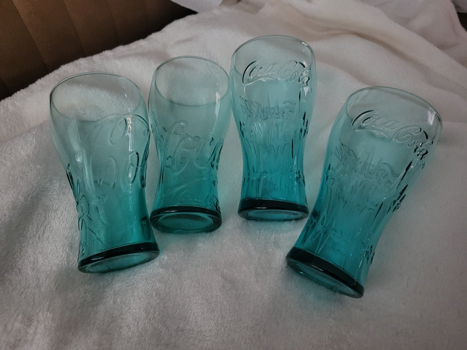 4x Coca Cola glazen - Zo goed als nieuw. NU 7,95, Ophalen of Verzenden, Zo goed als nieuw