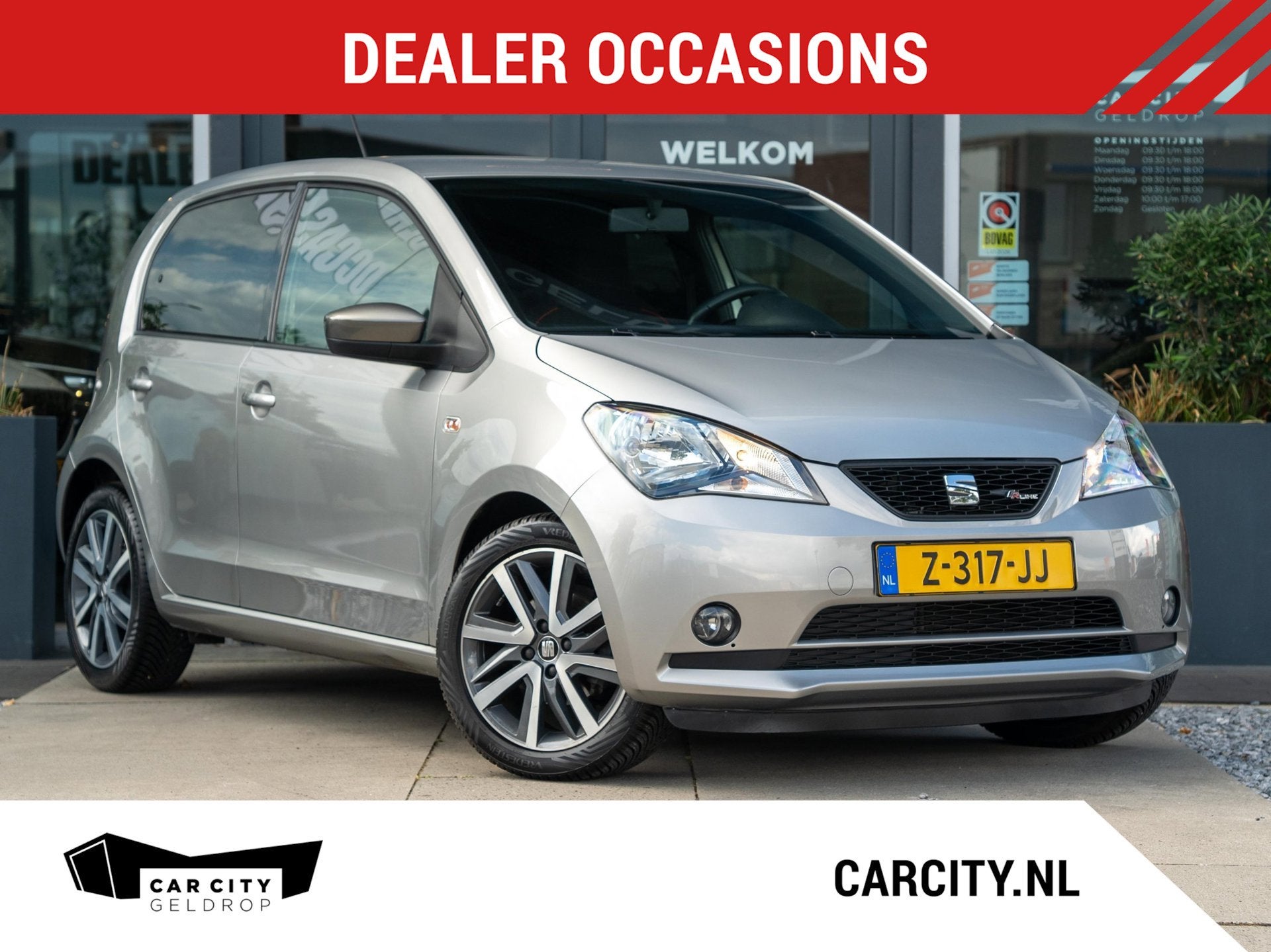 Seat Mii 1.0 FR Intense| Stoelverwarming | Bluetooth | Zwart, Auto's, Voorwielaandrijving, Stof, Gebruikt, Met garantie (alle)
