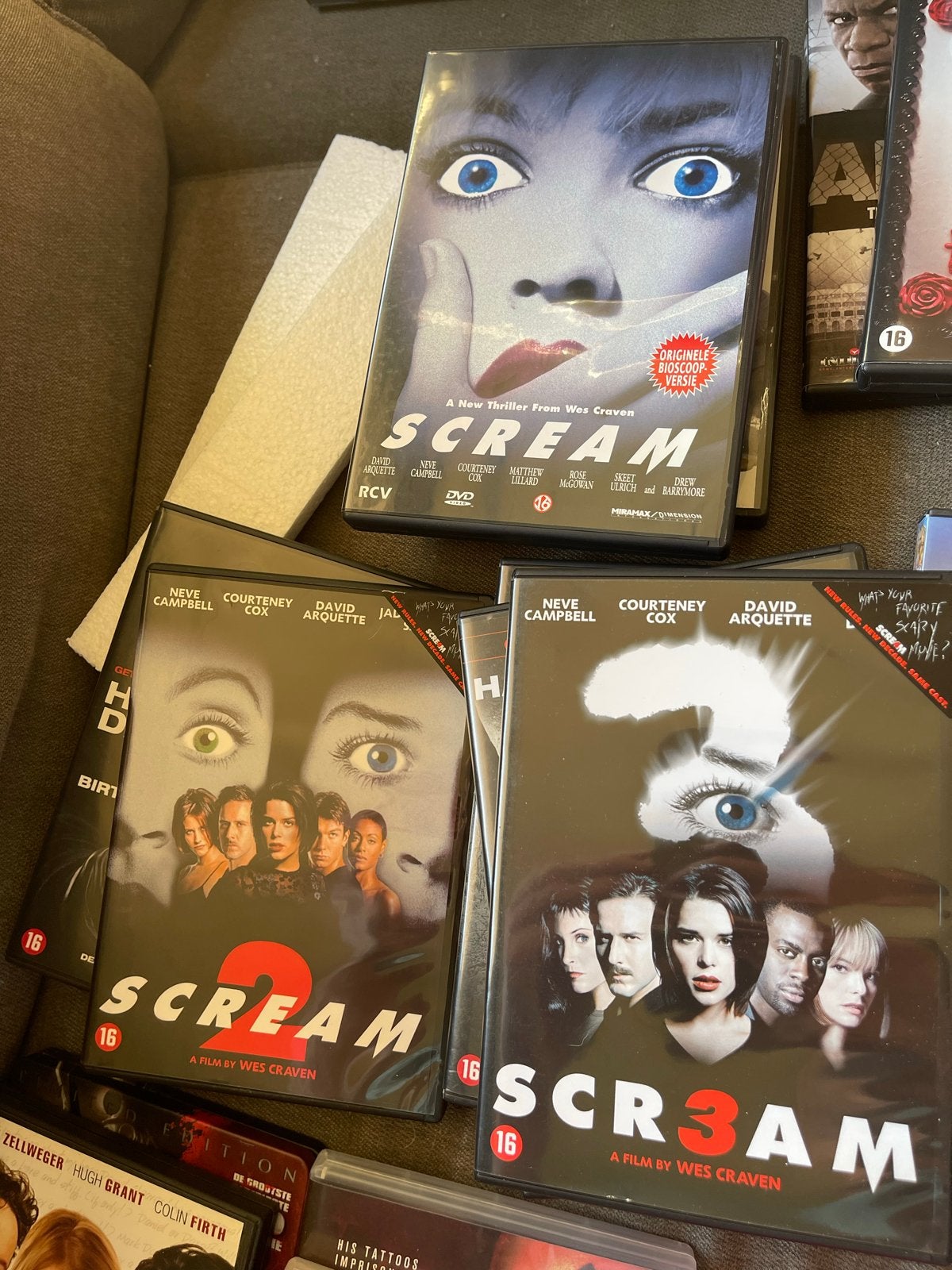 Scream 1, 2 & 3 DVD Boxset - Horror Klassiekers, Cd's en Dvd's, Dvd's | Horror, Vanaf 16 jaar, Ophalen of Verzenden, Gebruikt
