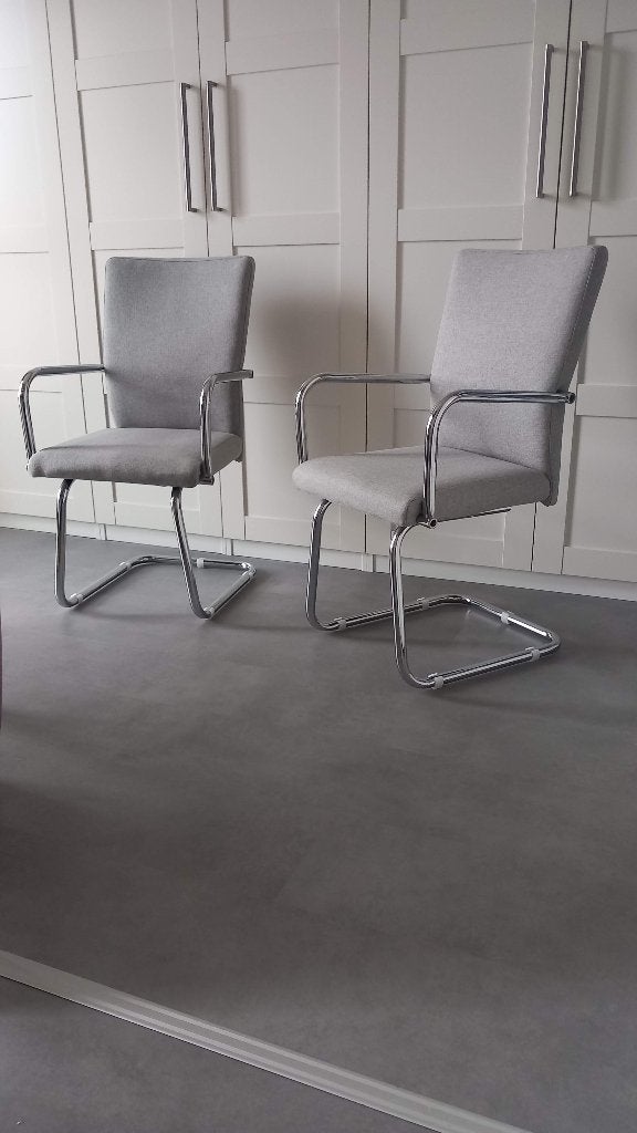 Retro stoelen, Huis en Inrichting, Ophalen, Gebruikt, Twee, Metaal