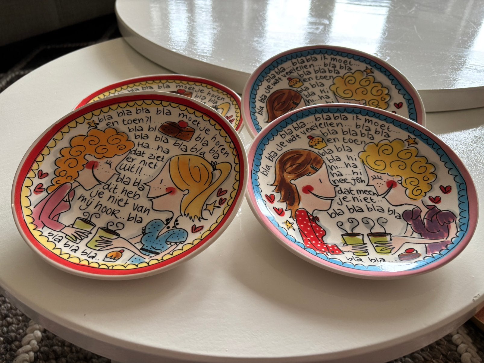 Blond Amsterdam gebaksbordjes, Huis en Inrichting, Keuken | Servies, Ophalen of Verzenden, Zo goed als nieuw, Aardewerk, Bord(en)