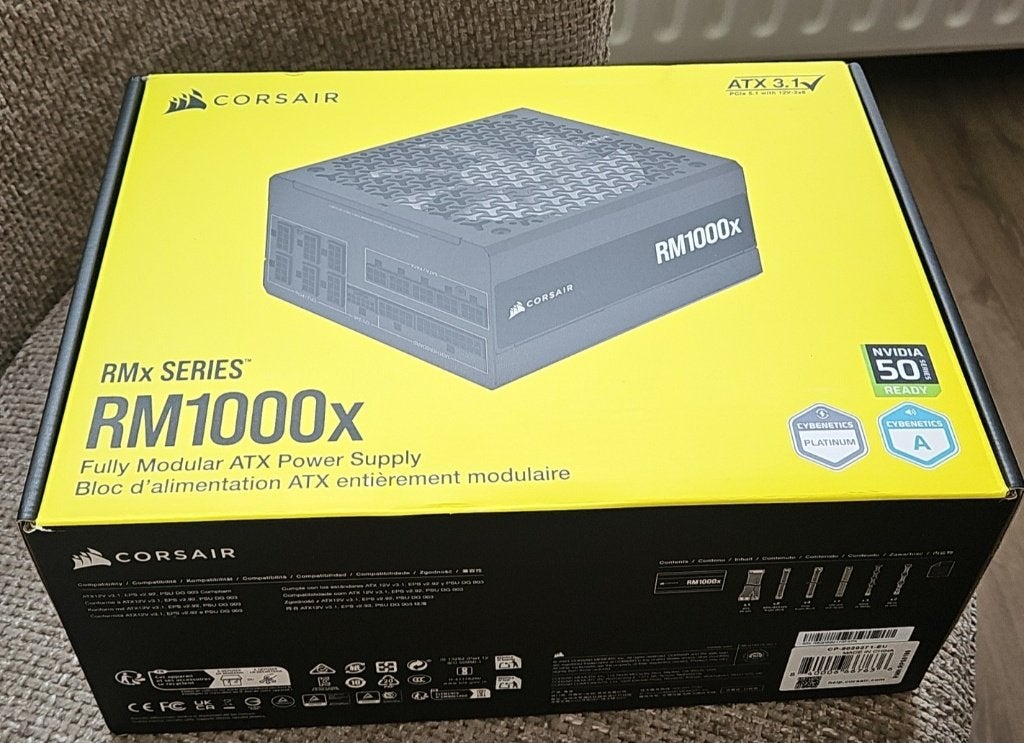 ​Corsair RM1000x (2024) – 1000W Voeding – ATX 3.1 & PCIe 5.1, Ophalen, 64 GB of meer, Nieuw, Gaming