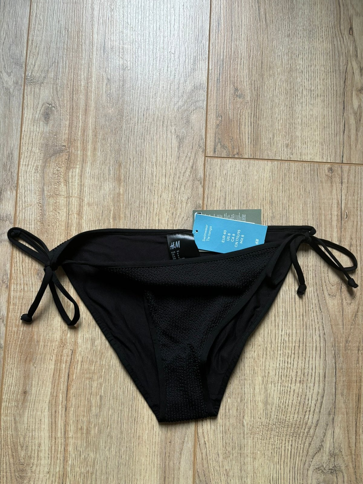 Nieuwe bikini broekje zwart H&M maat 40 Tie Tanga, Ophalen of Verzenden, Nieuw, Zwart, Bikini