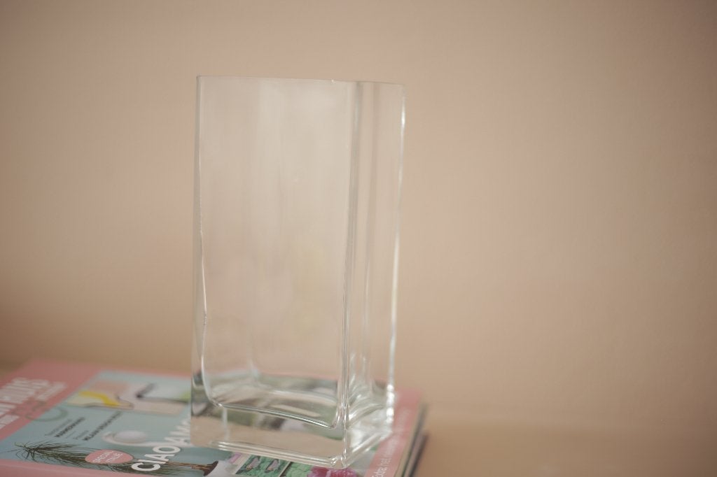 Glazen accu vaas, Huis en Inrichting, Woonaccessoires | Vazen, Ophalen, 23 cm, Transparant, Glas