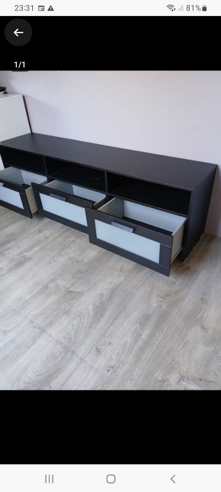 tv kast als nieuw 1m80 breed, Huis en Inrichting, Ophalen of Verzenden, Zo goed als nieuw, 25 tot 50 cm, Minder dan 100 cm
