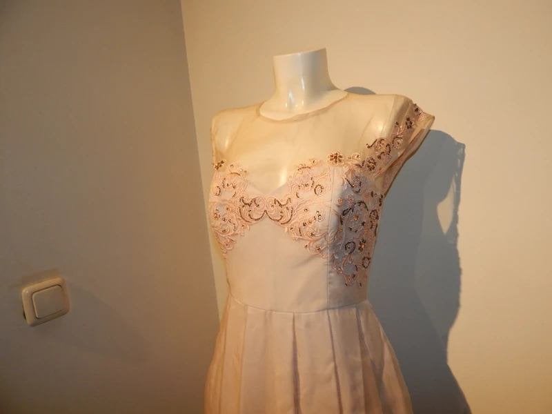 Ted Baker schitterende jurk voile laag met kralen steentjesM, Maat 38/40 (M), Verzenden, Knielengte, Roze