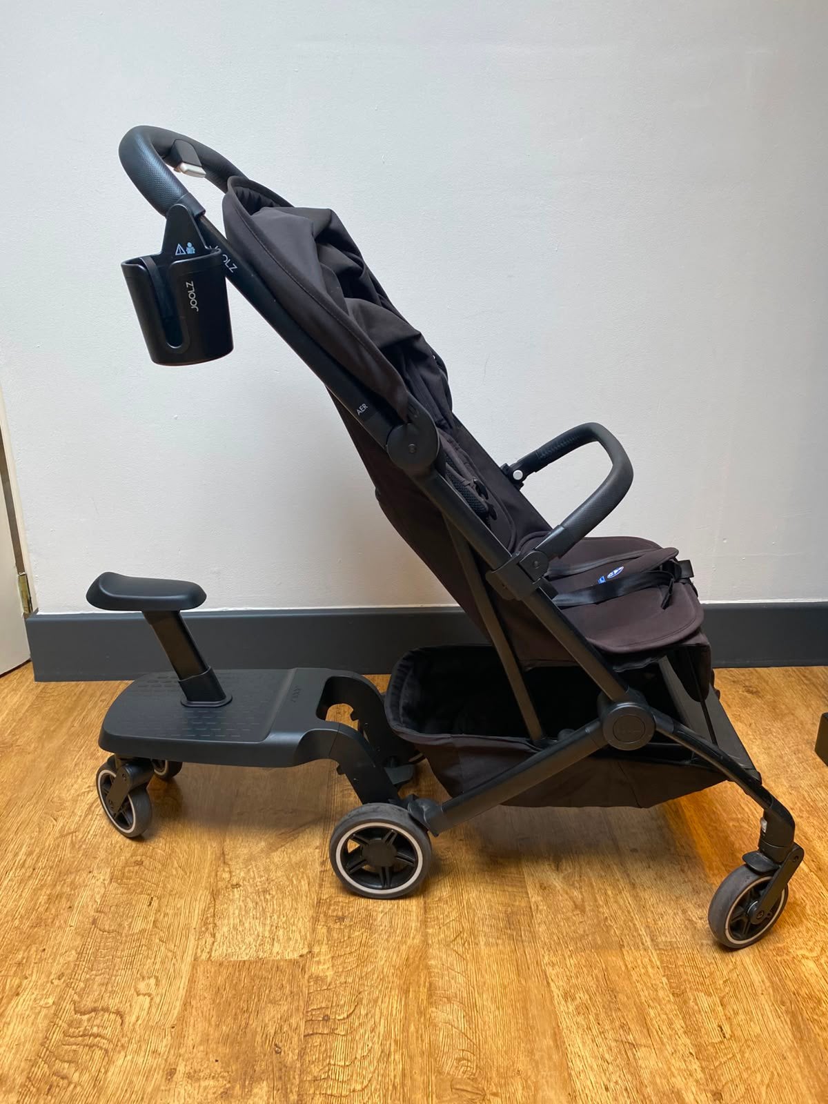 Joolz Aer+ Space Black Buggy + veel accessoires, Ophalen, Zo goed als nieuw, Overige merken, Verstelbare rugleuning