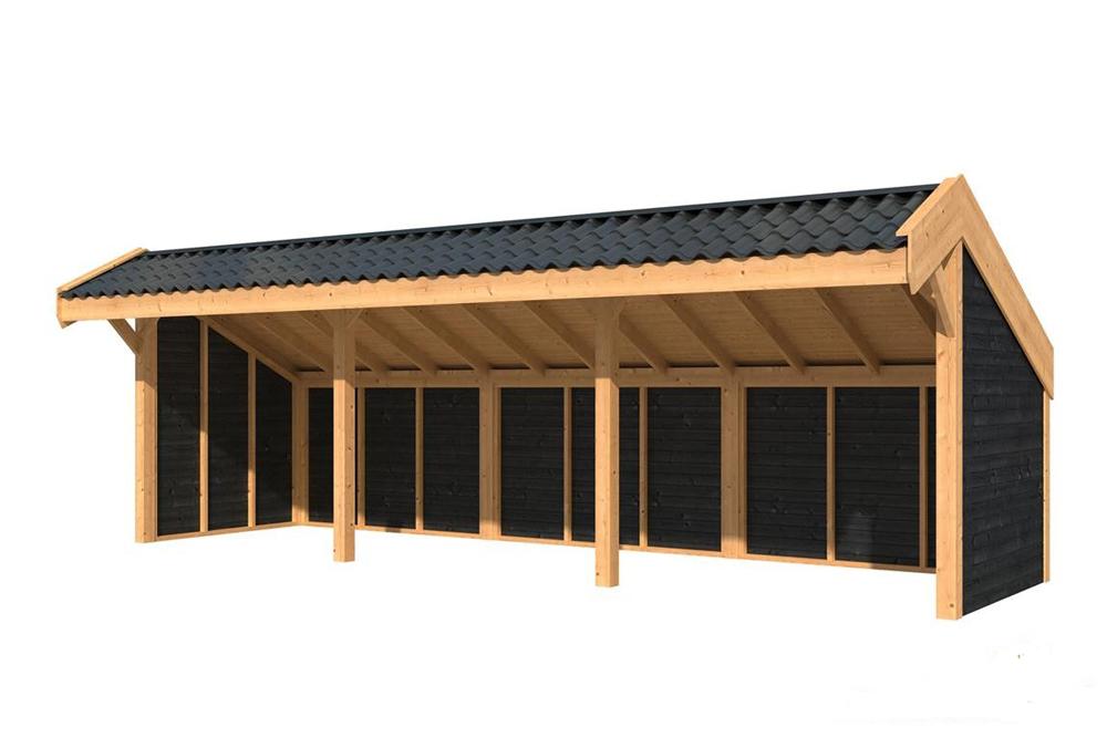 Douglas kapschuur 480x900cm AANBIEDING, Ophalen of Verzenden, Zo goed als nieuw, 250 cm of meer, Planken