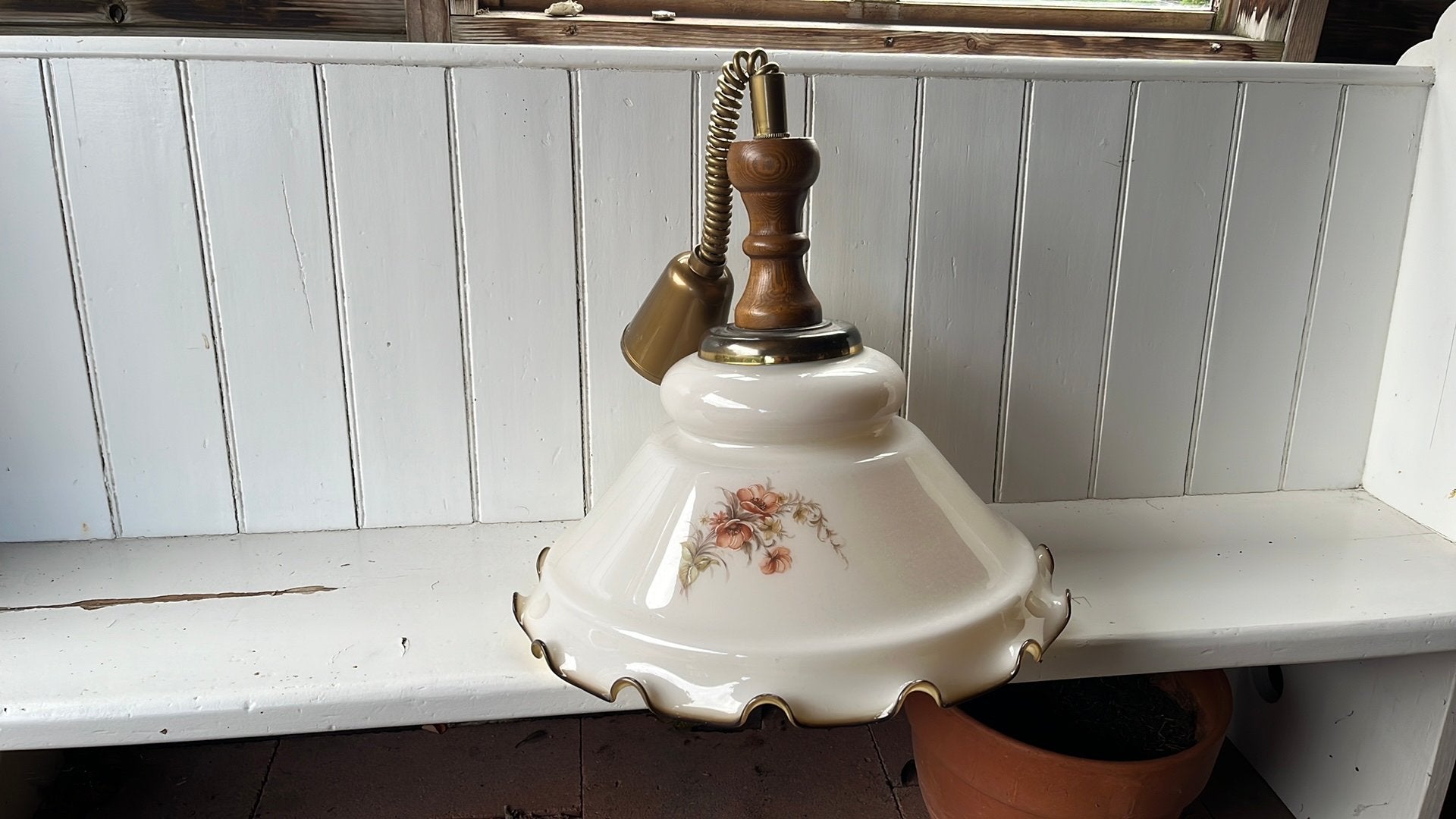 Klassieke vintage uittrekbare hanglamp uit de jaren 70, Ophalen of Verzenden