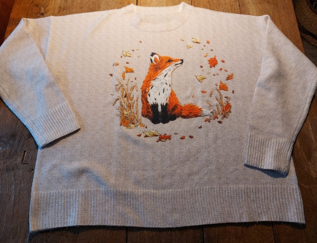 Xxl trui met vos, Ophalen of Verzenden, Gedragen, Maat 46/48 (XL) of groter, Beige