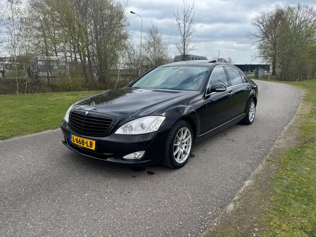 Mercedes-Benz s500 lang 2005 Zwart, Auto's, 5461 cc, 388 pk, Particulier, Sedan