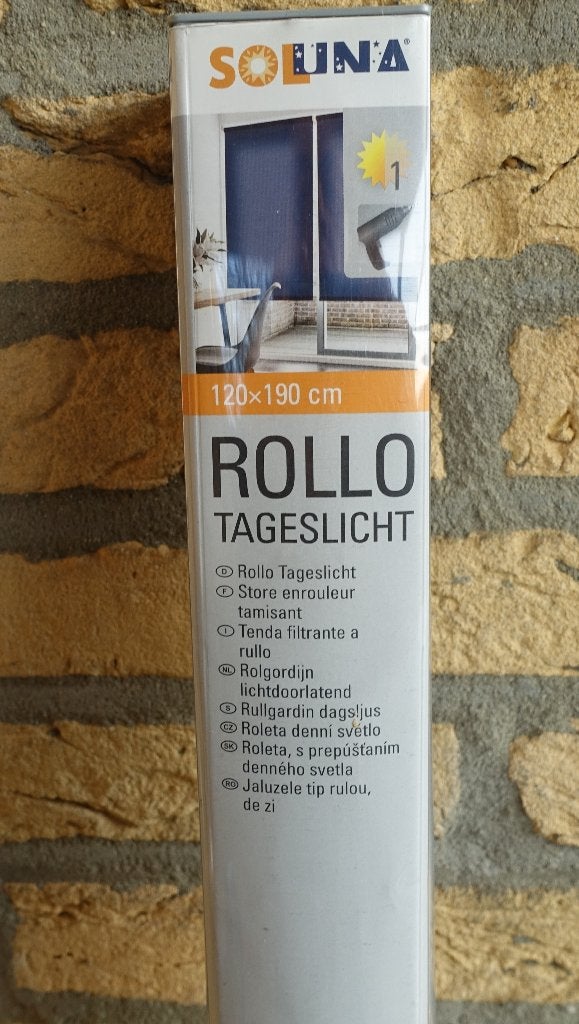 NIEUW verduisterend, grijs rolgordijn van Soluna 120x190, 150 tot 200 cm, Nieuw, Ophalen of Verzenden, Grijs