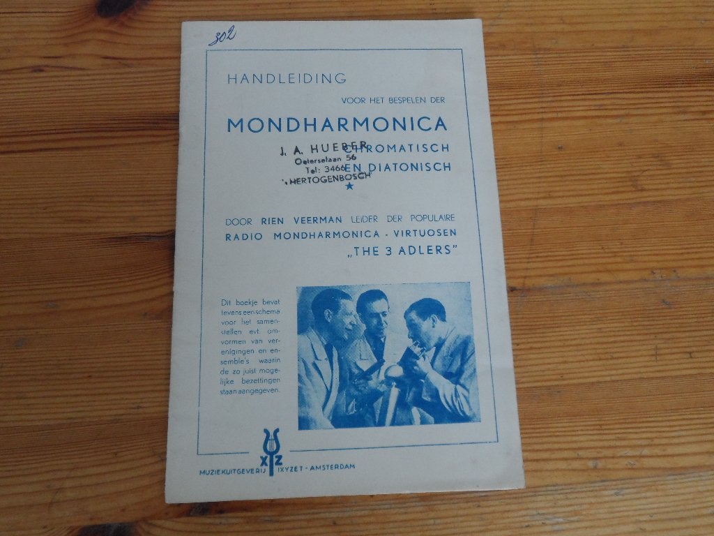 Mondharmonica - rien veerman - the 3 adlers, Gebruikt, Mondharmonica, Ophalen of Verzenden, Artiest of Componist