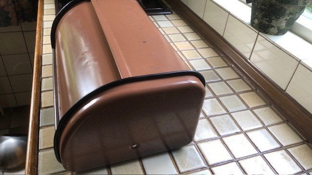 Vintage broodtrommel, Ophalen, Gebruikt, Metaal, Broodtrommel