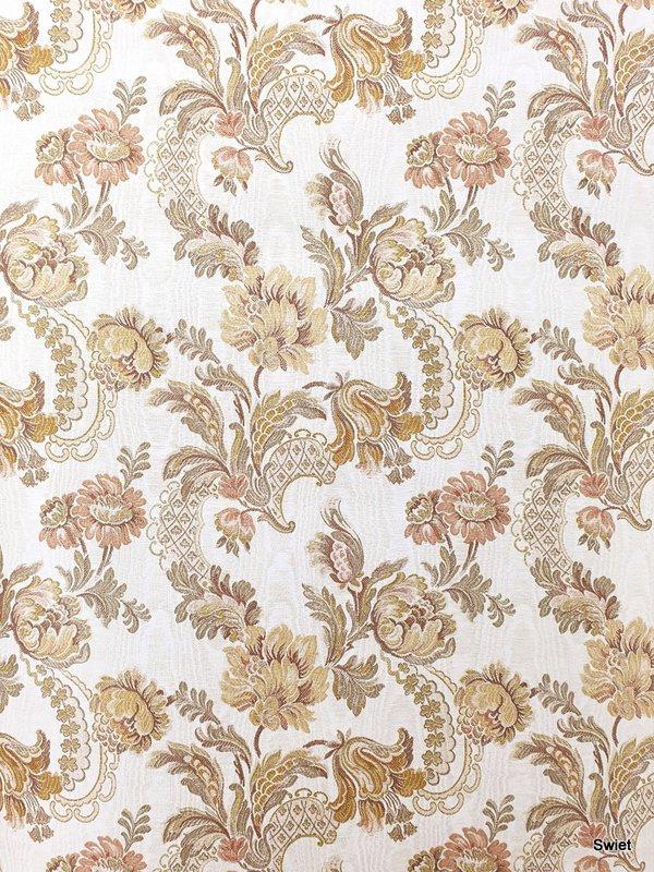 11756 Textiellook barok bloemenbehang in crème swiet, Verzenden, Beige