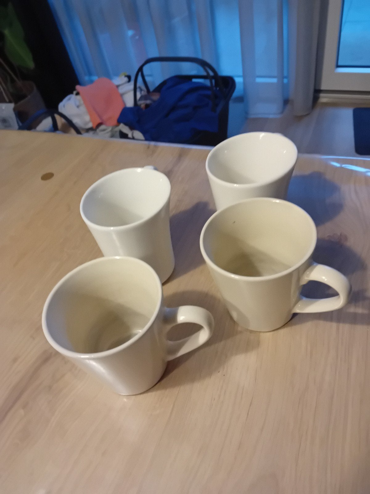 Set van 4 senseo mokken. per stuk 25 eurocent., Gebruikt, Keramiek, Modern, Mok
