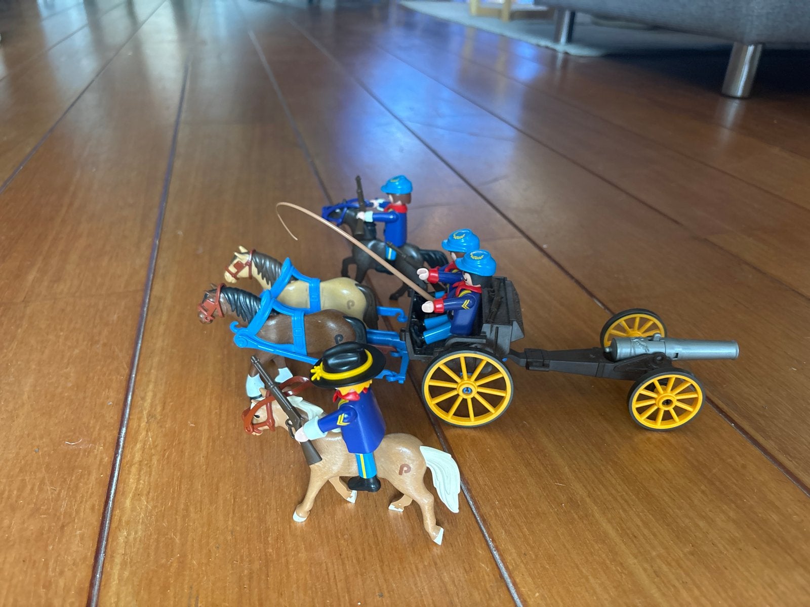 Playmobil Paardenkoets met Kanonwagen en Soldaten, Ophalen, Gebruikt, Complete set, Voertuig
