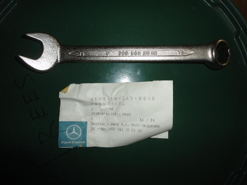steekringsleutel 19 voor oldtimer mercedes, Ophalen of Verzenden, Nieuw