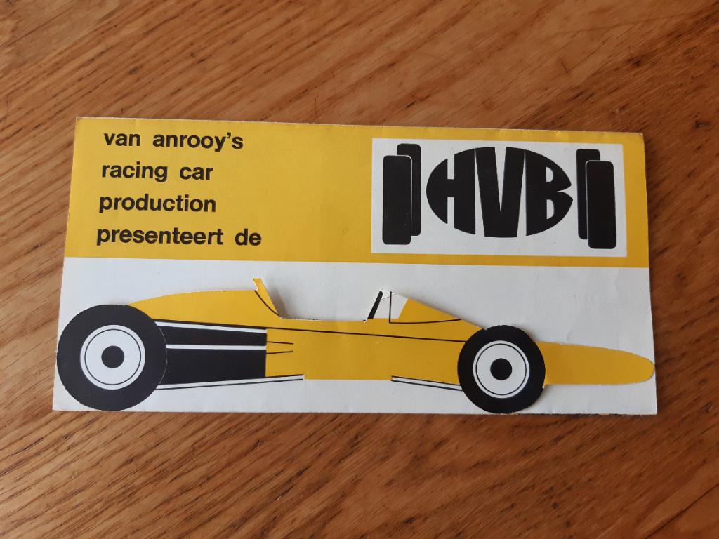 Folder HVB Van Anrooy's Racing Car Production, Ophalen of Verzenden, Zo goed als nieuw, Overige merken