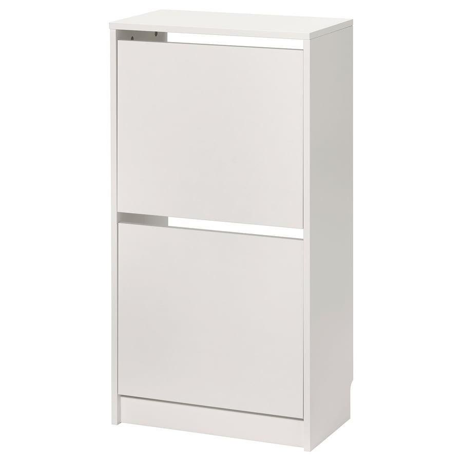 Witte IKEA BISSA schoenenkast met 2 vakken, Ophalen, Gebruikt