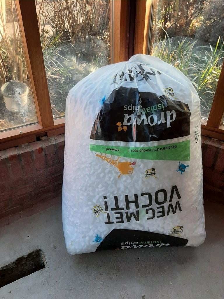 Drowa isolatiechips - 300 liter zak, Ophalen, 12 cm of meer, Nieuw, Minder dan 5 m²