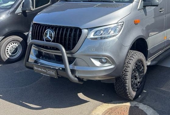 Mercedes Sprinter 2018+ Pushbar/Bullbar Zwart Ø63mm, Voor, Mercedes-Benz, Nieuw, Ophalen of Verzenden