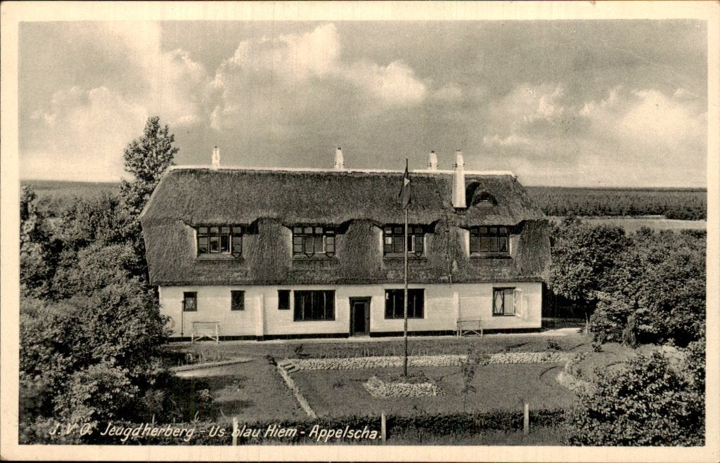 Appelscha - Jeugdherberg - Us blau Hiem, Verzamelen, Ansichtkaarten | Nederland, Ongelopen, Friesland, 1920 tot 1940, Ophalen of Verzenden