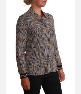 Anna van Toor blouse pied de poule + gele sterren 38 40373