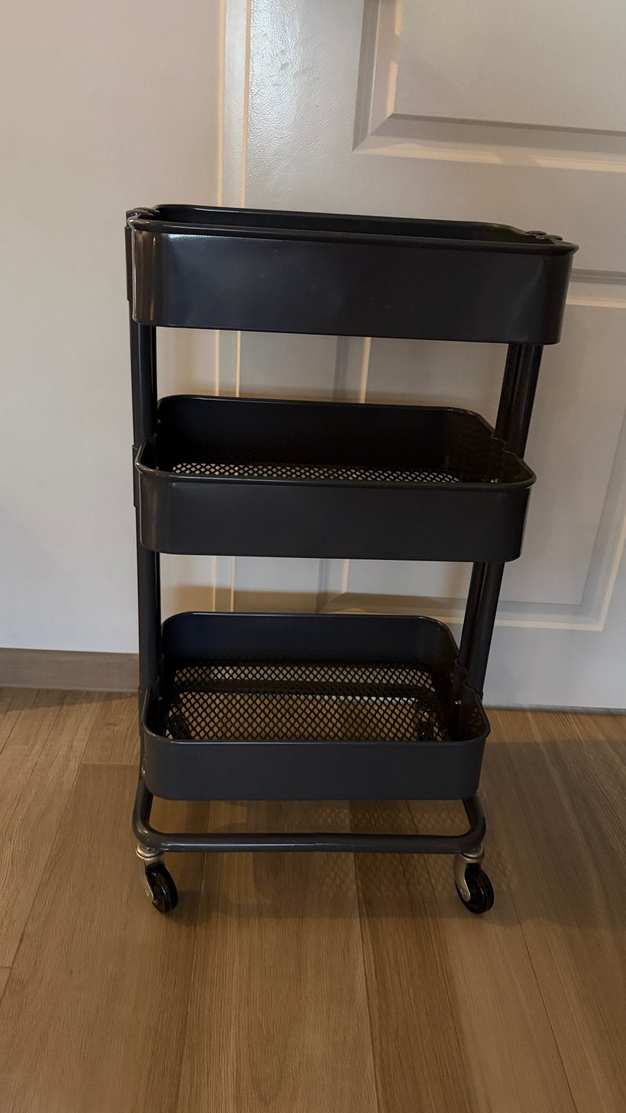 Roltafel Raskog IKEA met 3 manden - Donkergrijs, Huis en Inrichting, Ophalen, Gebruikt