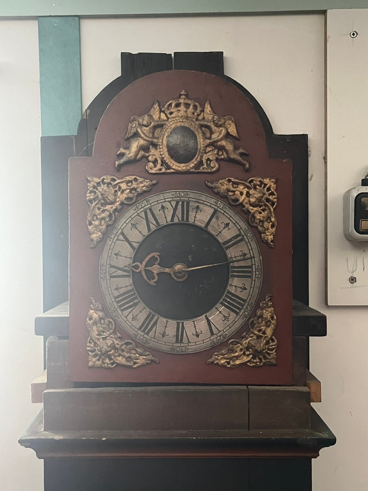 Antiek Zweedse staande klok uit 1754, Ophalen