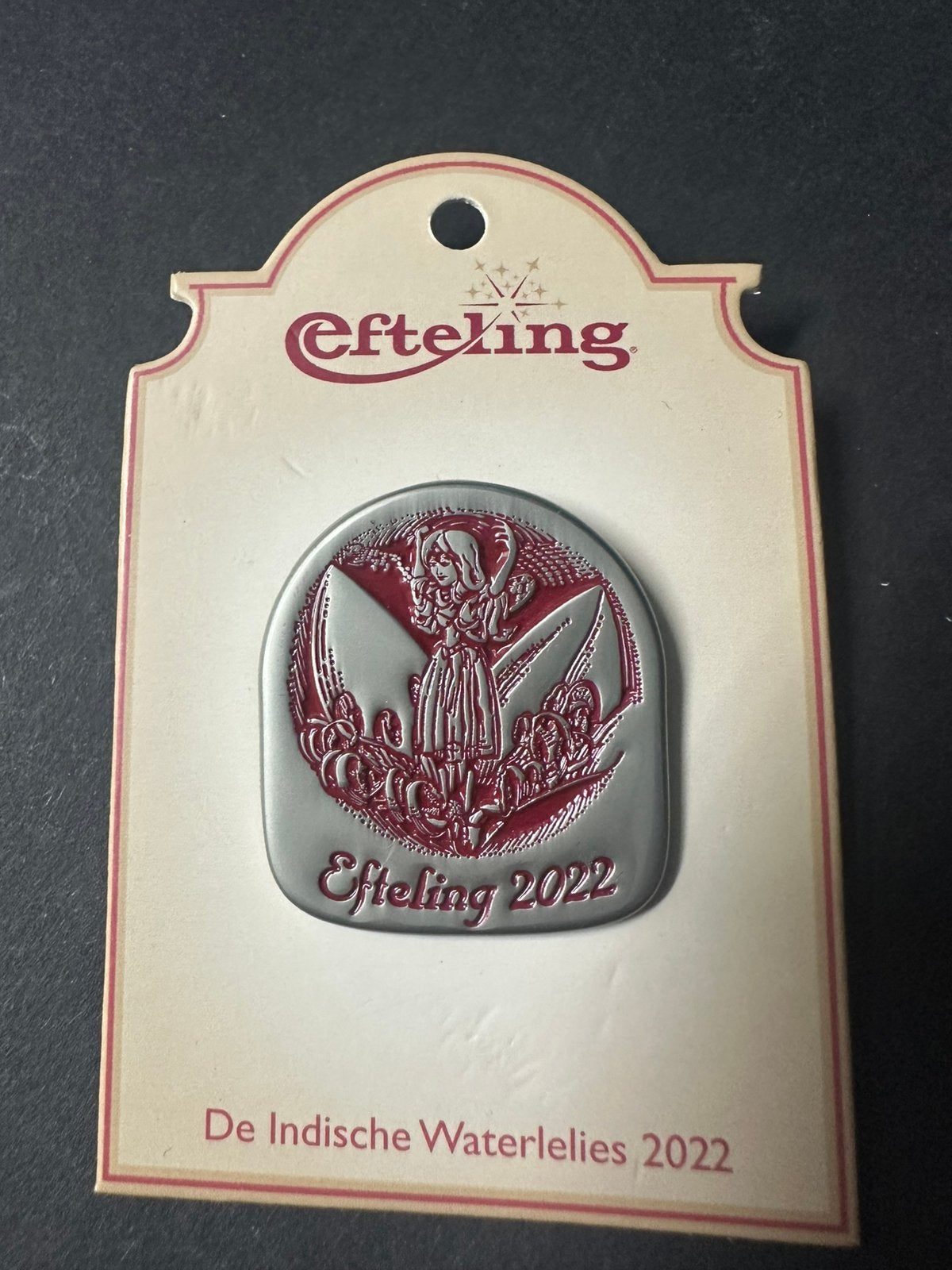 Efteling pin indische waterlelies jaarpin 2022, Ophalen of Verzenden, Zo goed als nieuw, Button of Speldje