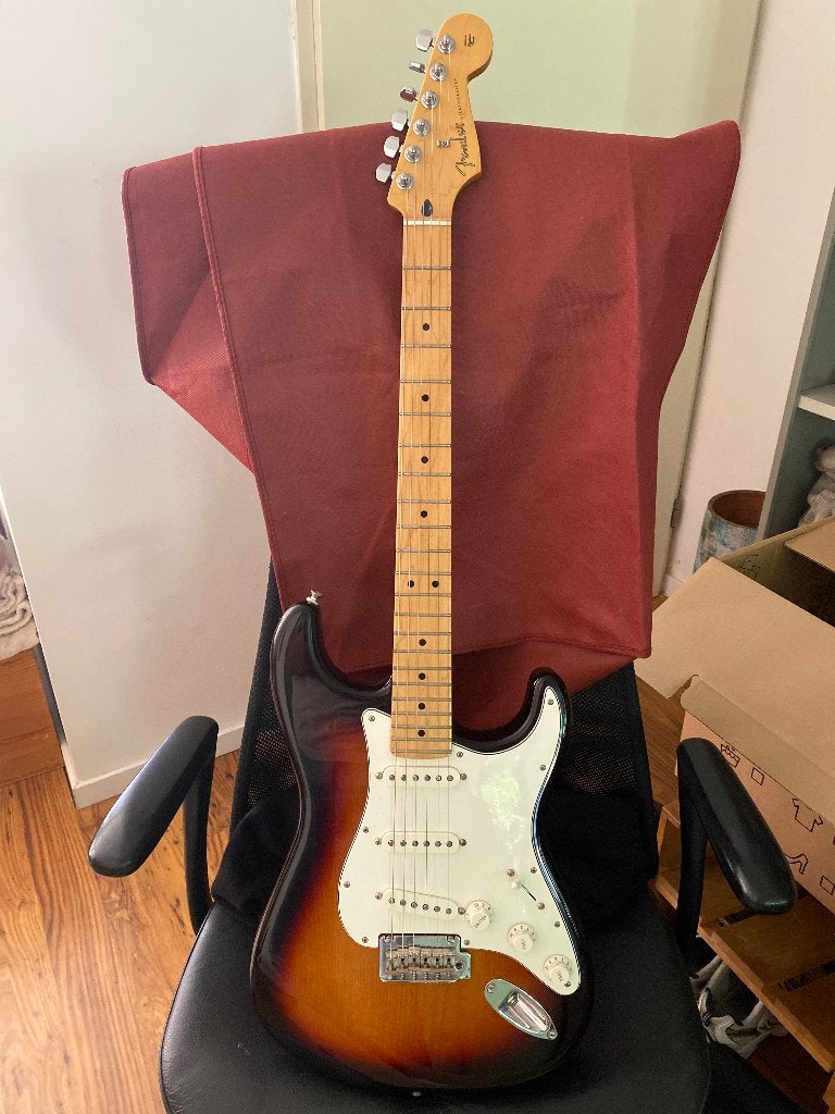 Fender Player Stratocaster Sun Burst, Ophalen, Zo goed als nieuw, Solid body, Fender
